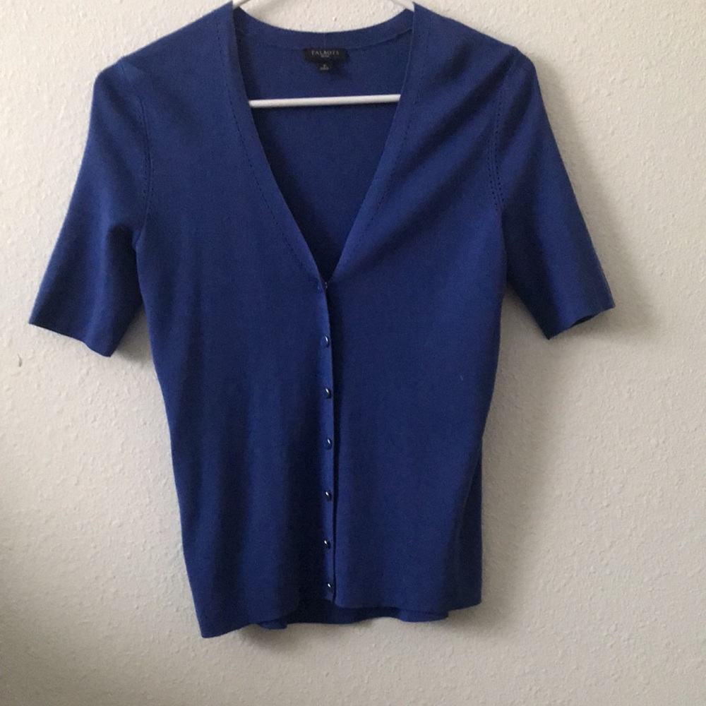 Talbots bright blue cardigan